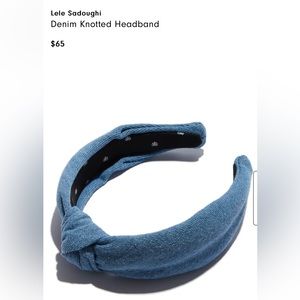 Lele Sadoughi Denim Knotted Headband - Blue